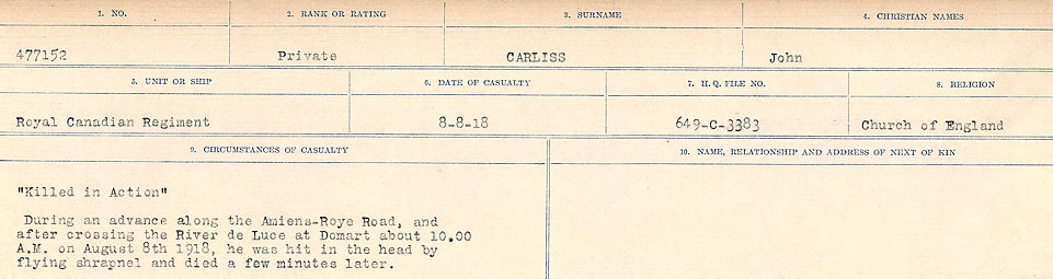 Circumstances of Death Registers