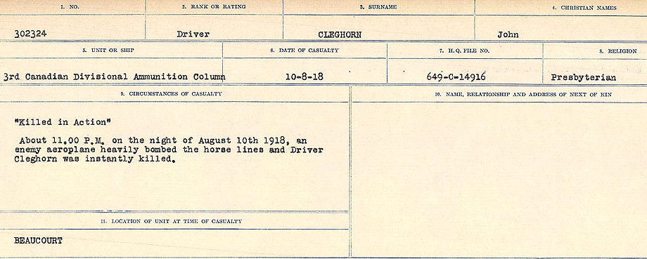 Photo of JOHN CLEGHORN