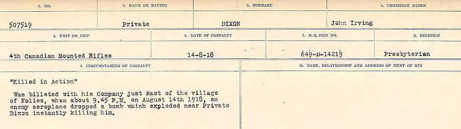 Circumstances of death registers