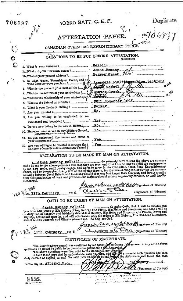 Attestation Paper - Front