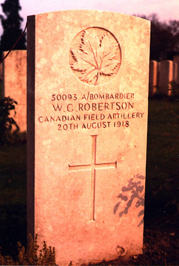 Grave of William G. Robertson