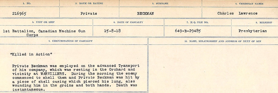 Circumstances of Death Registers