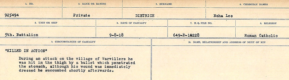 Circumstances of death registers