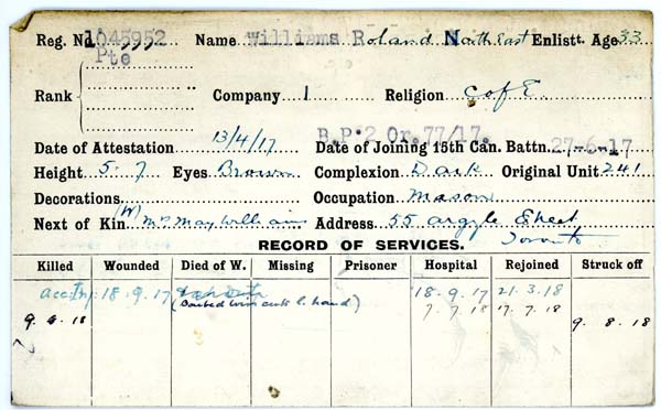 Record of Service