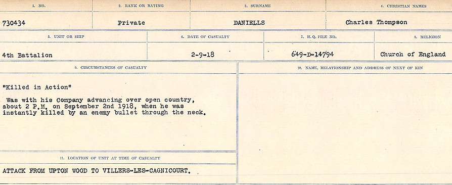 Circumstances of death registers