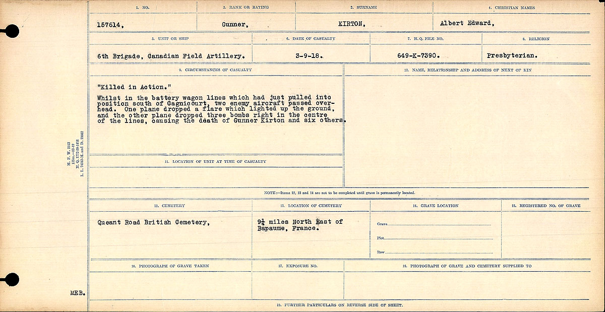 Circumstances of death registers