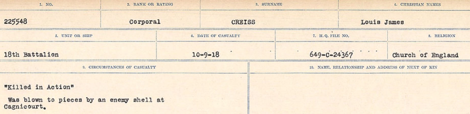 Circumstances of death registers