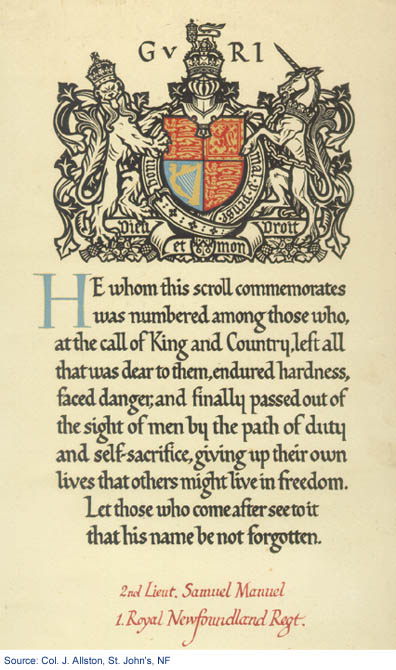 Photo de Parchemin commémoratif