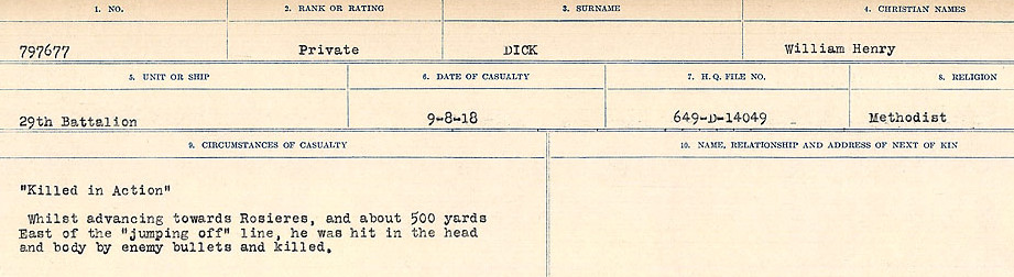 Circumstances of death registers