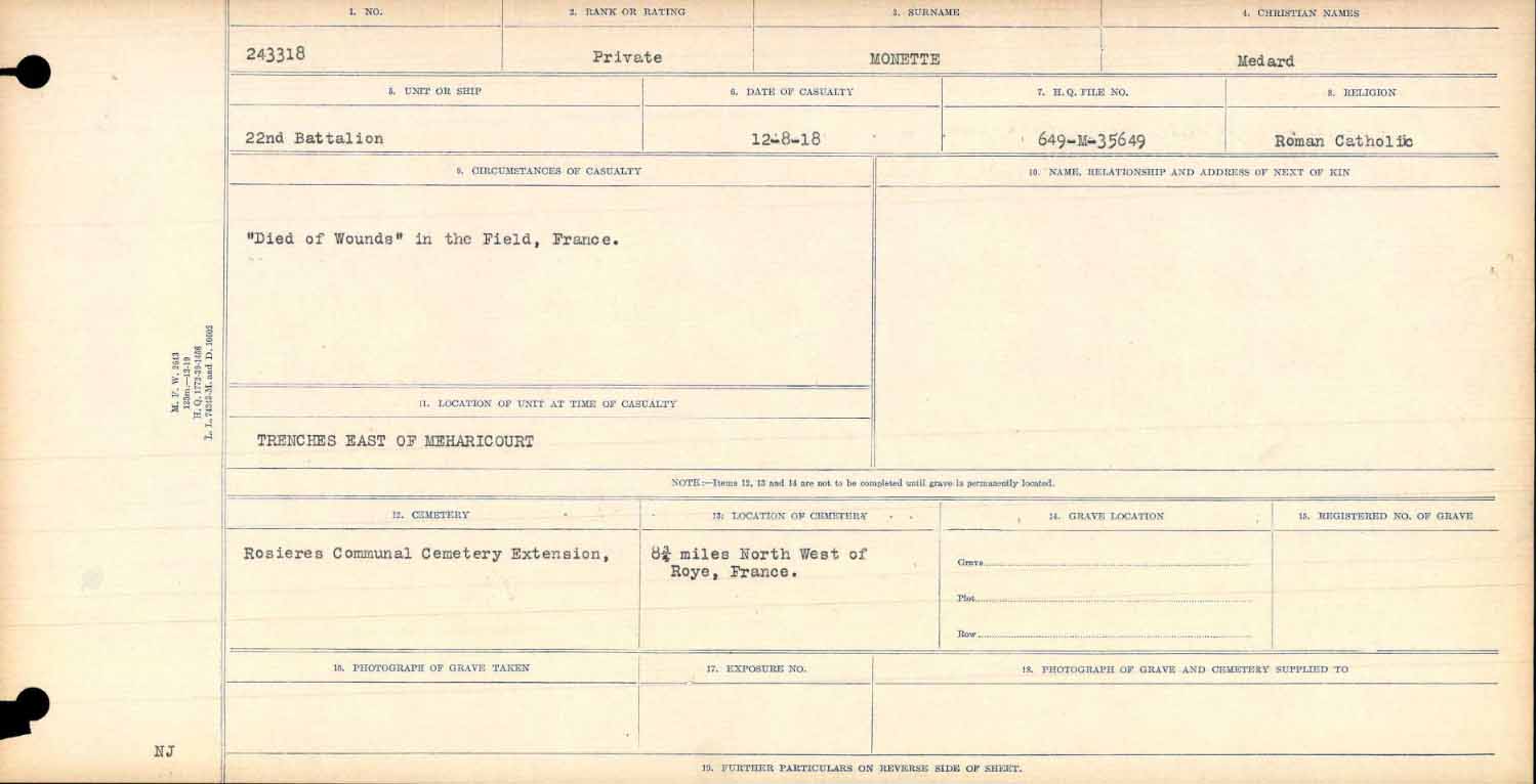 Circumstances of death registers
