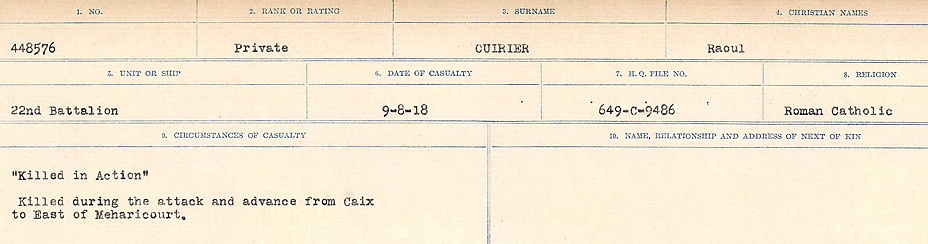 Circumstances of death registers