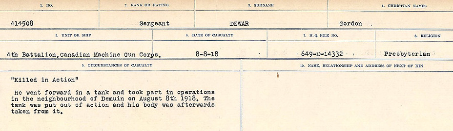Circumstances of death registers