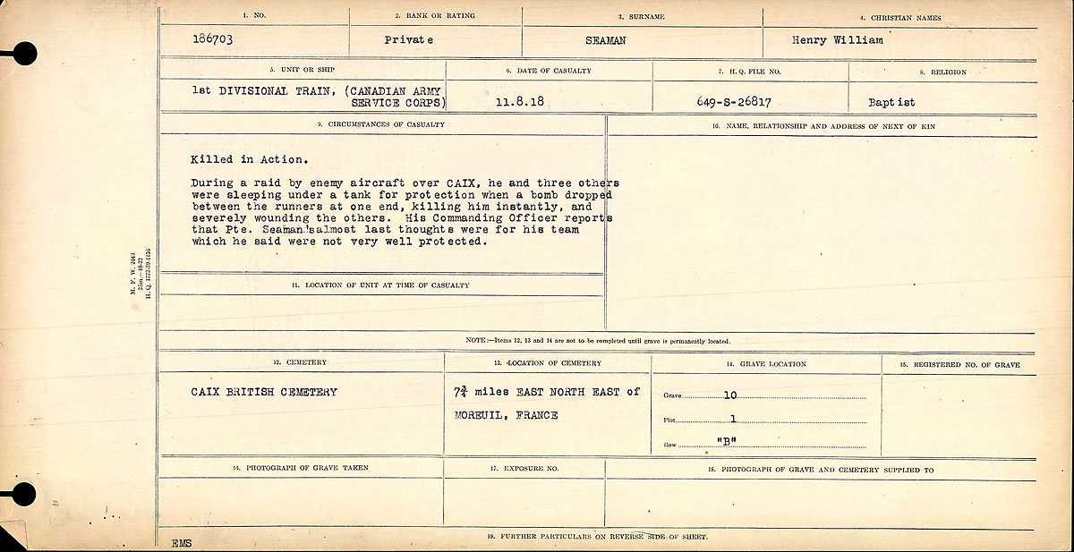Circumstances of death registers