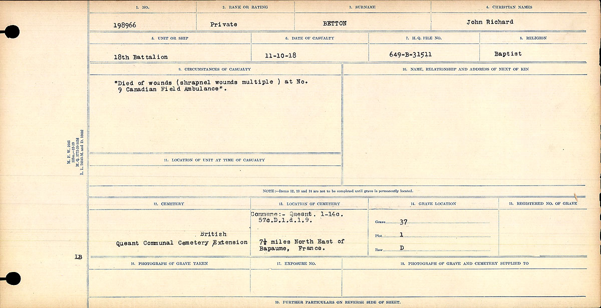 Circumstances of Death Registers