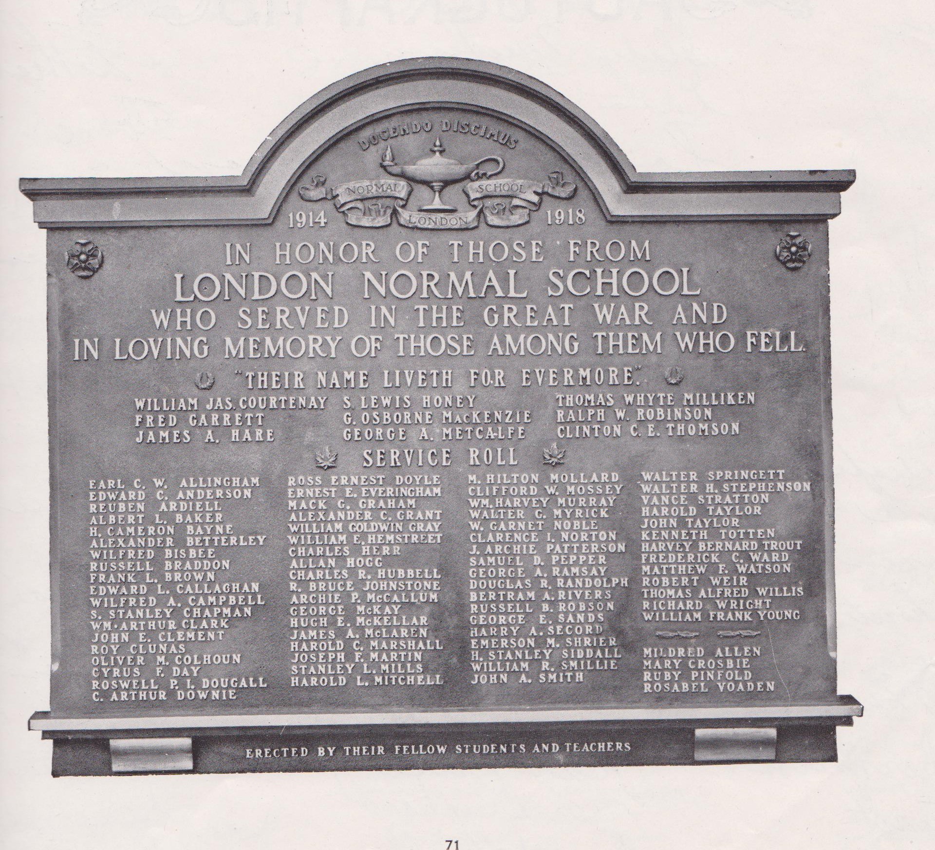 Memorial Plaque
