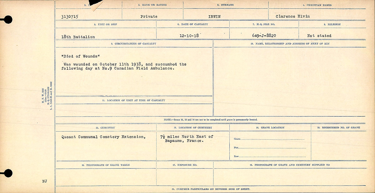 Circumstances of death registers