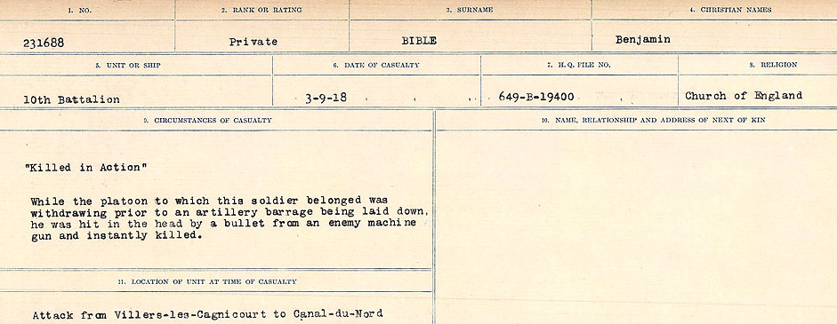 Circumstances of Death Registers