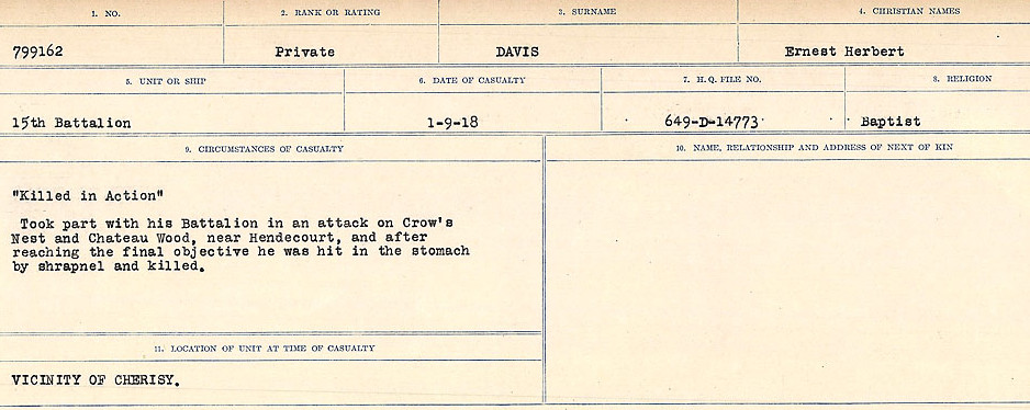 Circumstances of death registers
