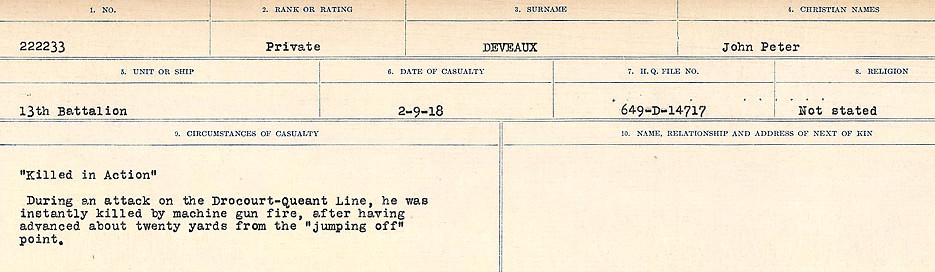 Circumstances of death registers