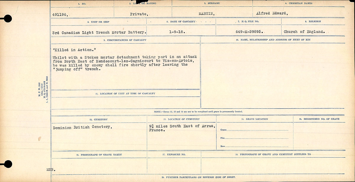 Circumstances of death registers