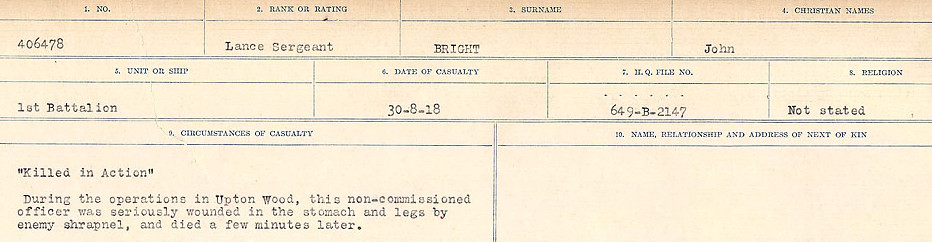 Circumstances of Death Registers
