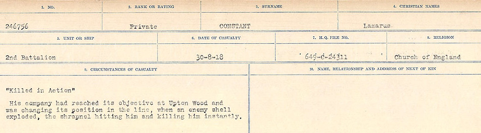 Circumstances of Death Registers