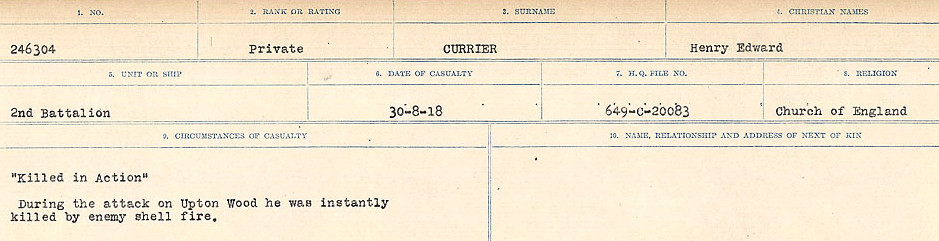 Circumstances of death registers