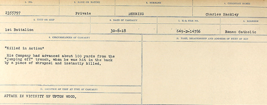 Circumstances of death registers