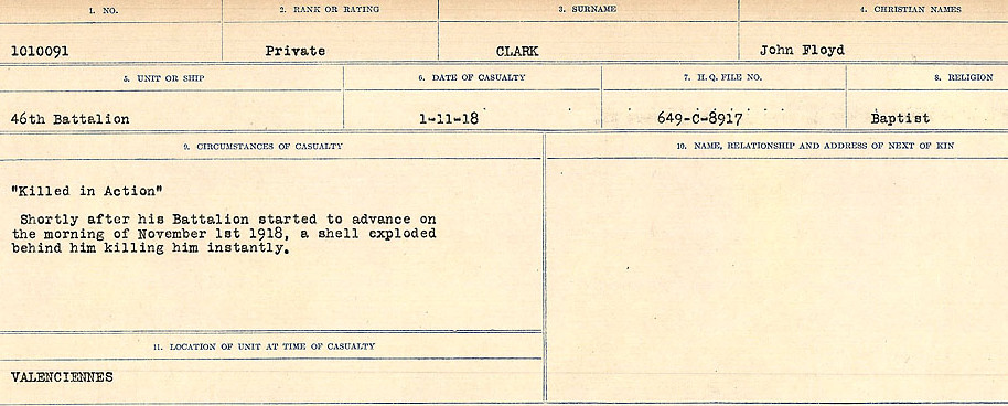 Circumstances of Death Registers