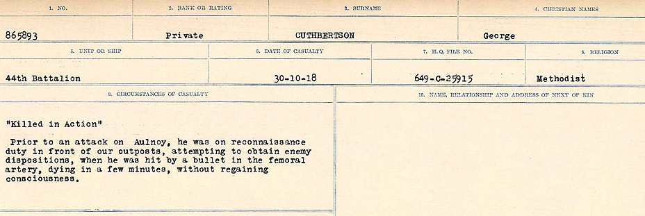 Circumstances of death registers