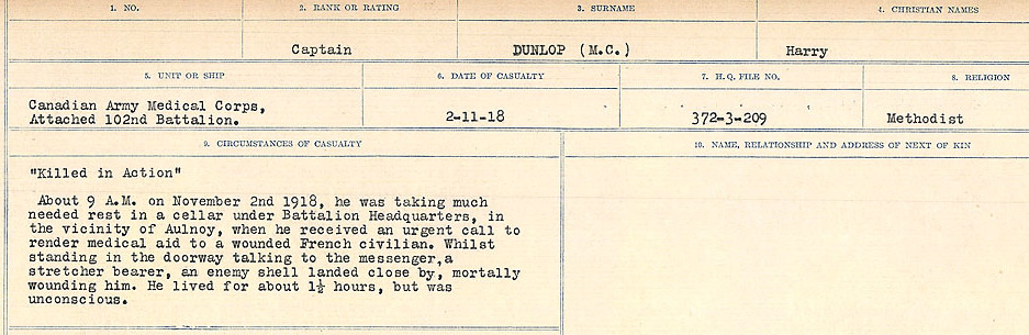 Circumstances of death registers