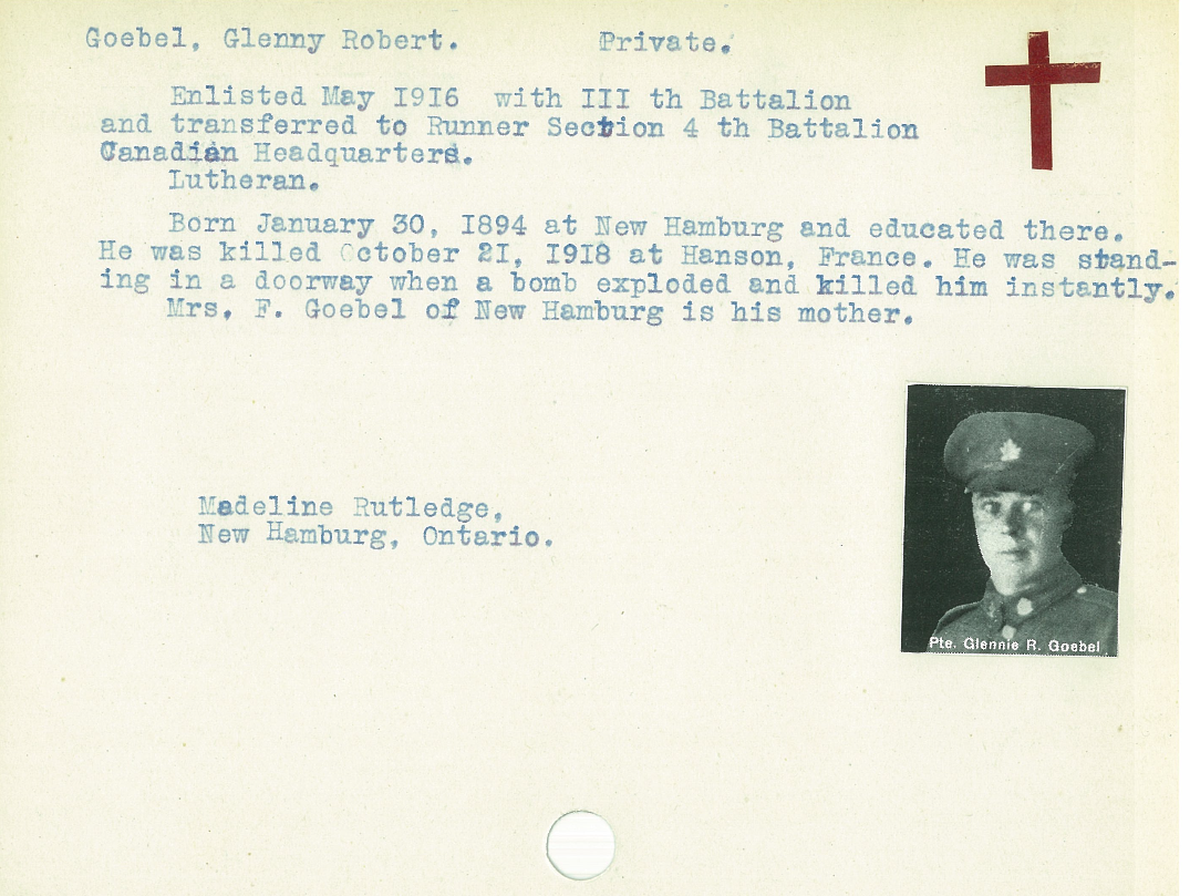 Photo of GLENNIE ROBERT GOEBEL