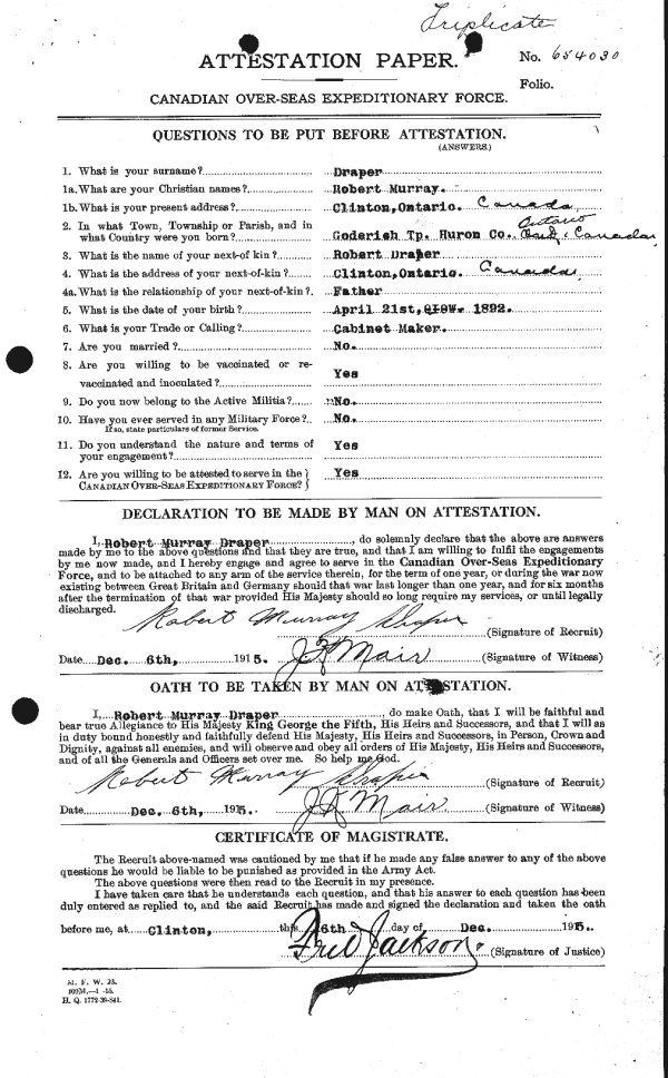 Documents d'attestation