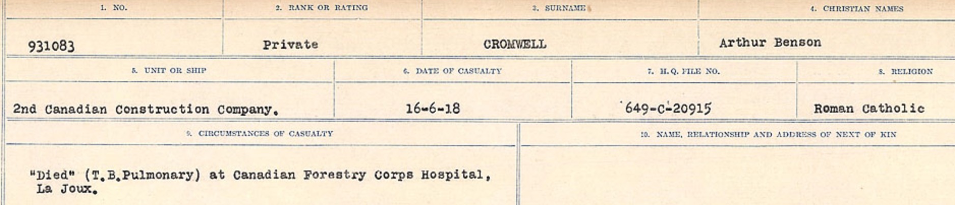 Circumstances of death registers