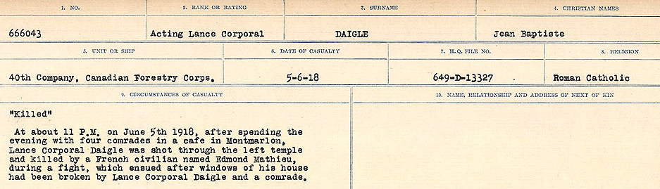 Circumstances of death registers
