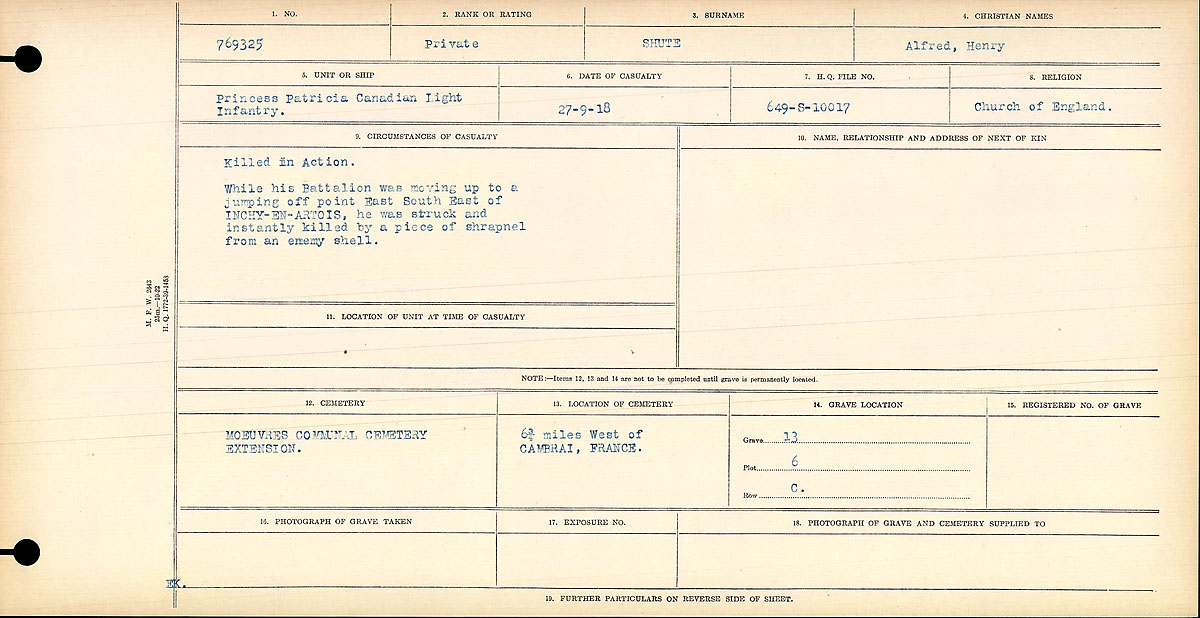 Circumstances of death registers