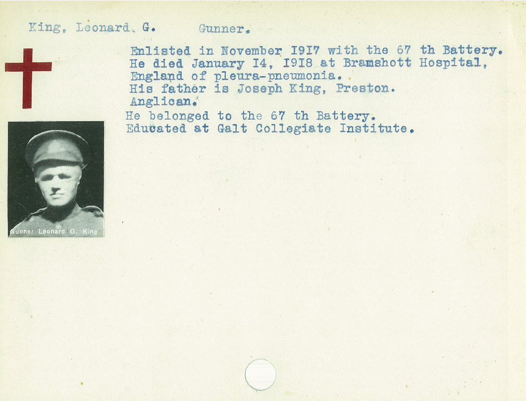 Photo of LEONARD GRAYSON KING