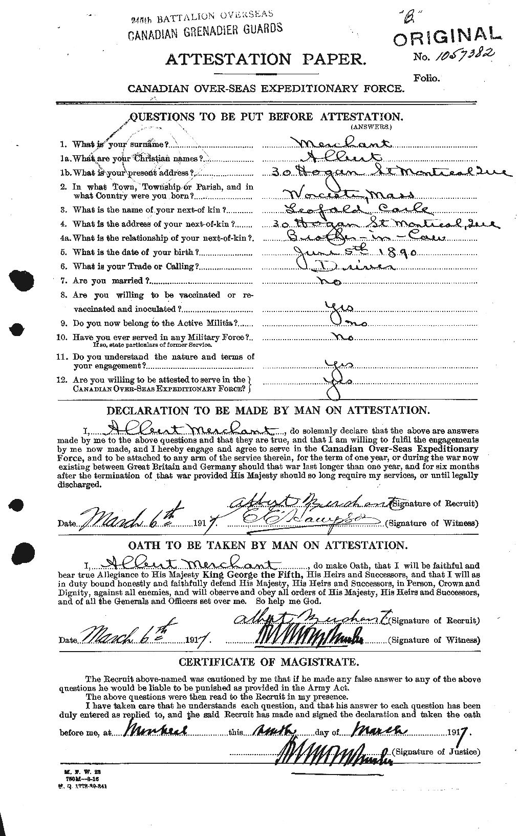 Documents d'attestation