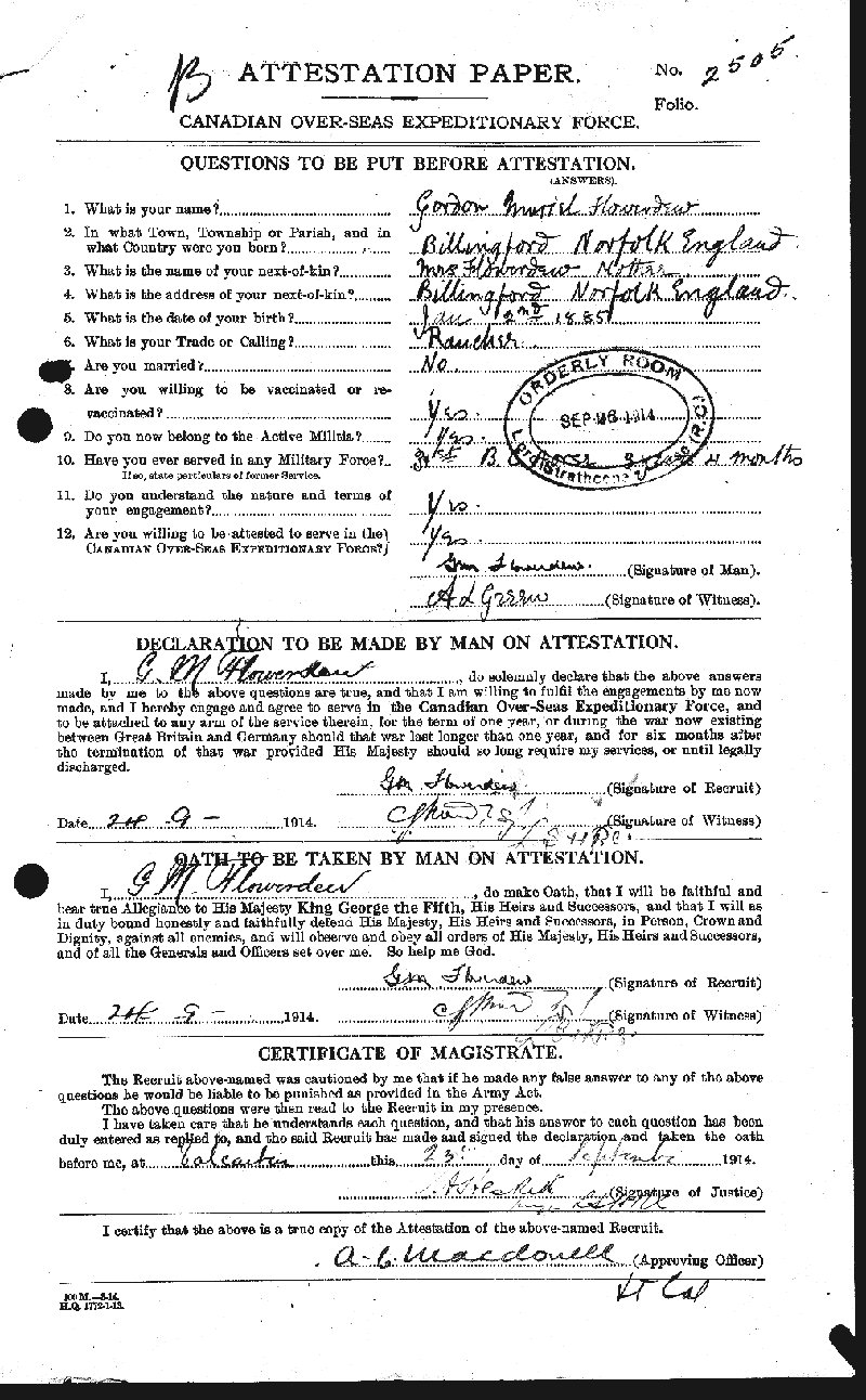 Feuille d¿engagement (face)