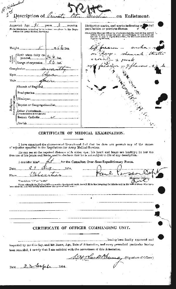 Feuille d'engagement