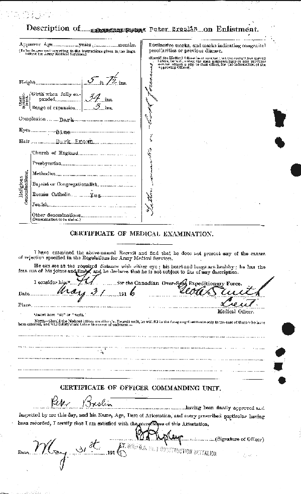 Feuille d'engagement