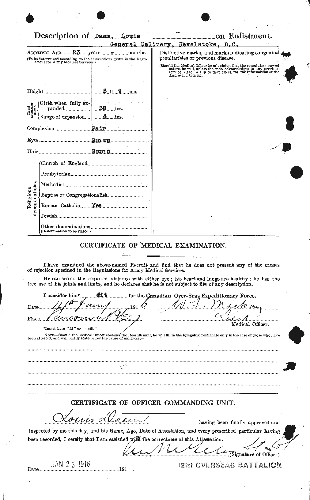 Feuille d'attestation