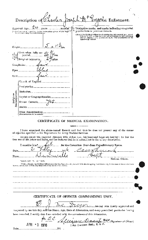 Attestation Papers (Reverse)