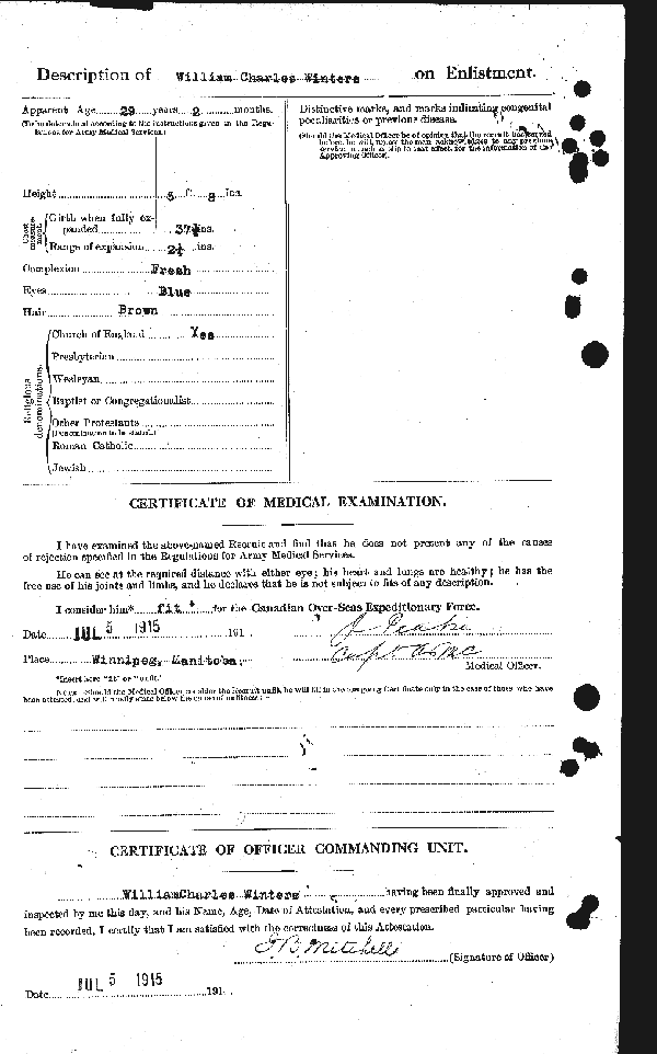 Attestation Papers (Reverse)