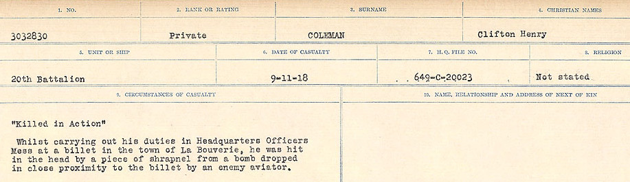 Circumstances of Death Registers