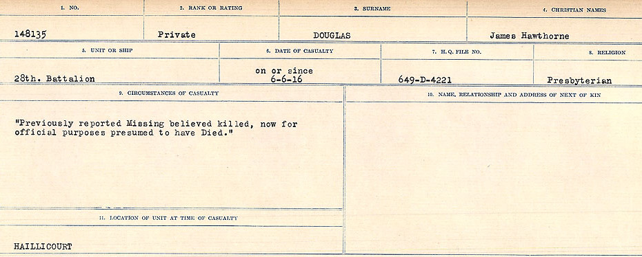 Circumstances of death registers