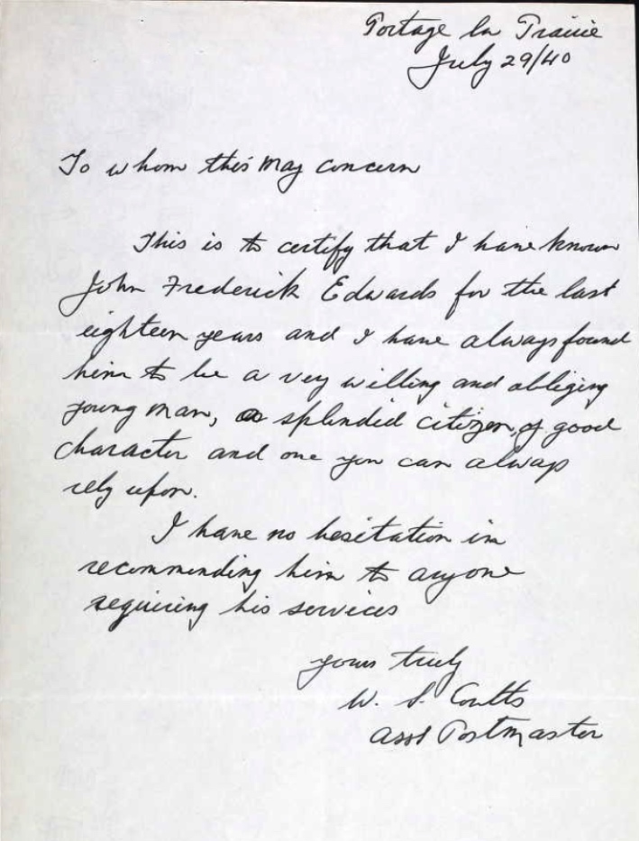 Letter of recommendation