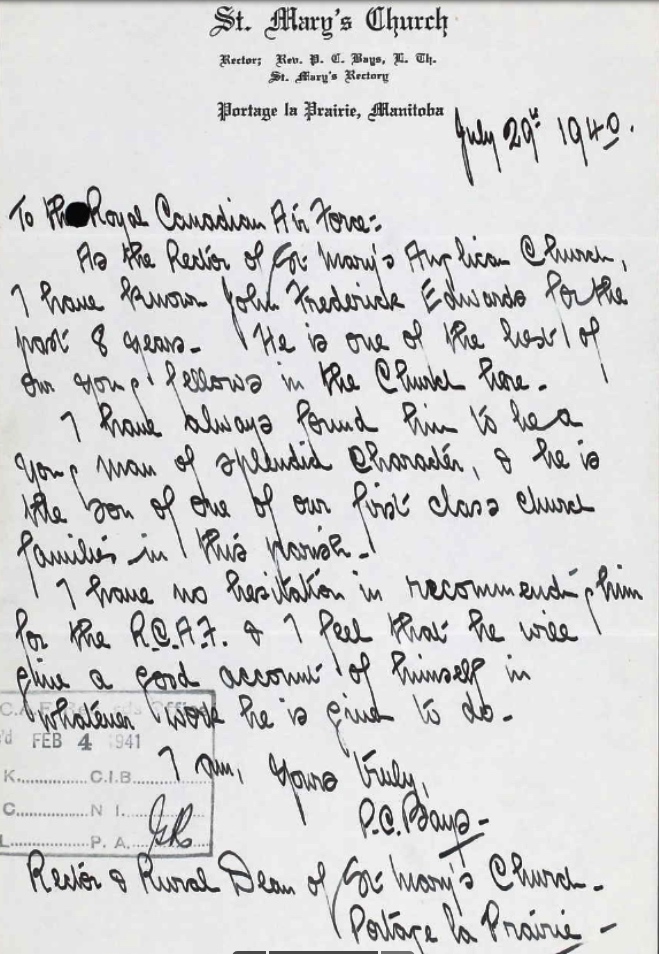 Letter of recommendation