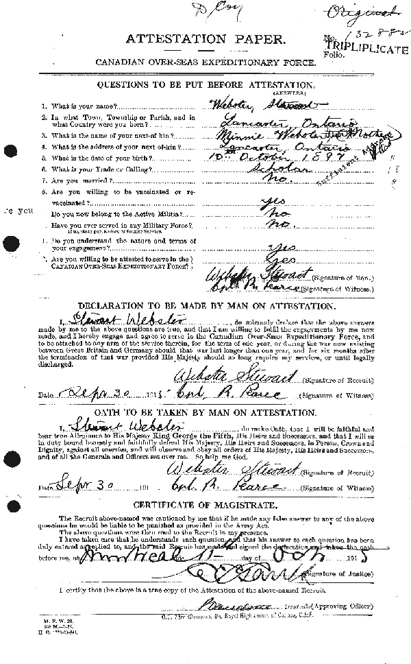 Attestation Paper (page 1)