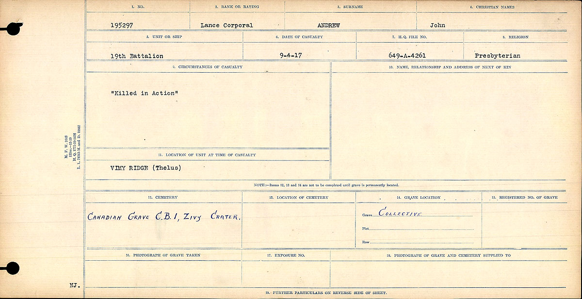 Circumstances of death registers